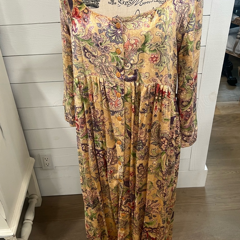 April Cornell Multicolor Paisley Long Sleeve Dress